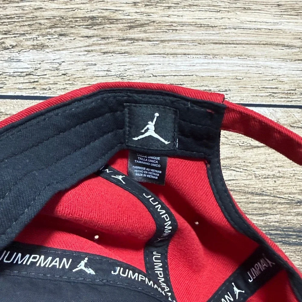 Jordan Jumpman Baseball Cap Men One Size Red Adjustable Hat 847143-687